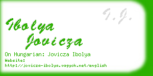 ibolya jovicza business card